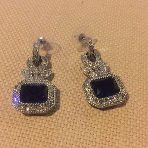 Fine crystal silver and blue